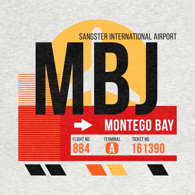 Montego Bay (MBJ) Airport // Sunset Baggage Tag by Now Boarding